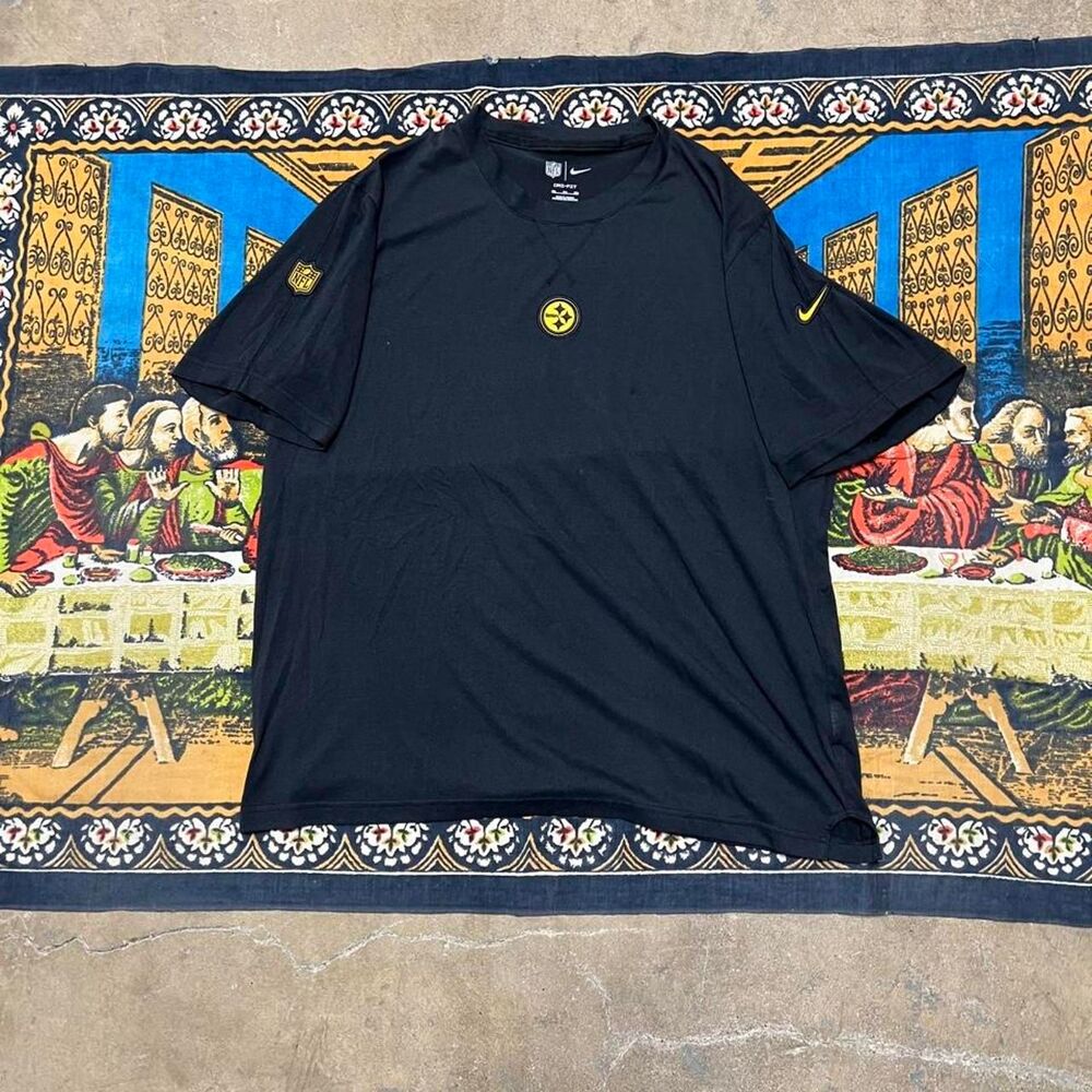 Nike Steelers black Dri-Fit tshirt Size XXL team issued team apparel NFL sports